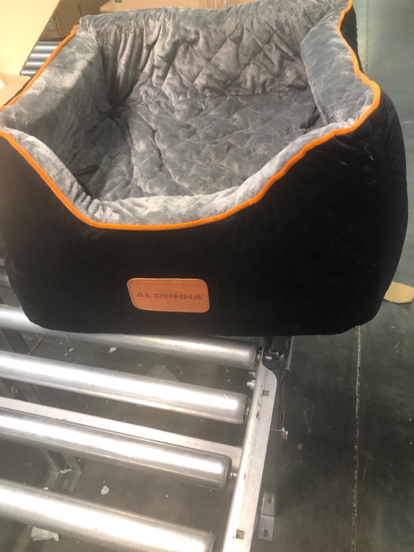 Photo 1 of AlfaTok Memory Foam Booster Dog Car Seat with Washable Removable Cover, Elevated Pet Car Seat, Anti-Slip Sturdy Dog Booster Seats for Small Dogs 25lbs, Dog Seat Belt, Storage Pocket, Dog Blankets