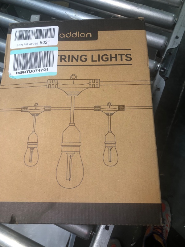 Photo 1 of addlon LED Outdoor String Lights 48FT with Edison Vintage Shatterproof Bulbs and Commercial Grade Weatherproof Strand - ETL Listed Heavy-Duty Decorative Lights for Patio Garden 48FT Black