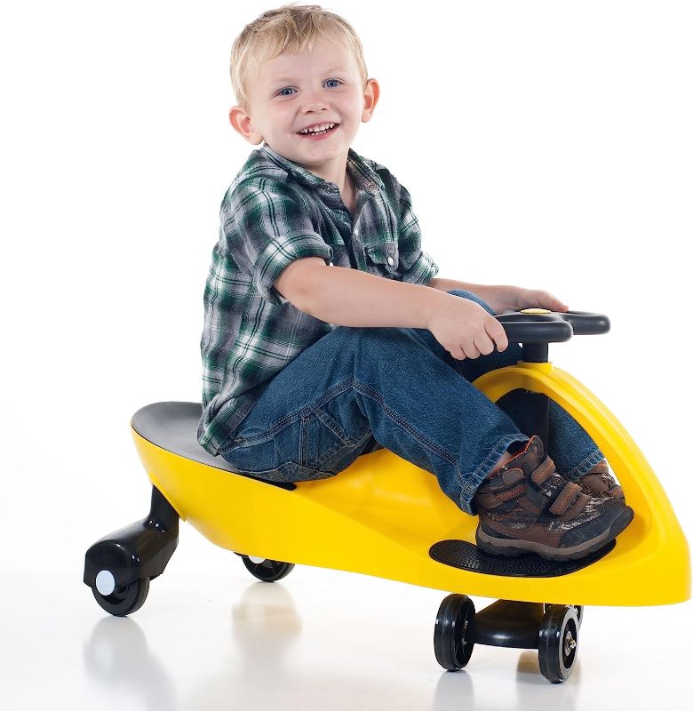 Photo 1 of Lil' Rider Wiggle Car Ride On Toy – No Batteries, Gears or Pedals – Twist, Swivel, Go – Outdoor Ride Ons for Kids 3 Years and Up by Lil’ Rider (Yellow), M370022