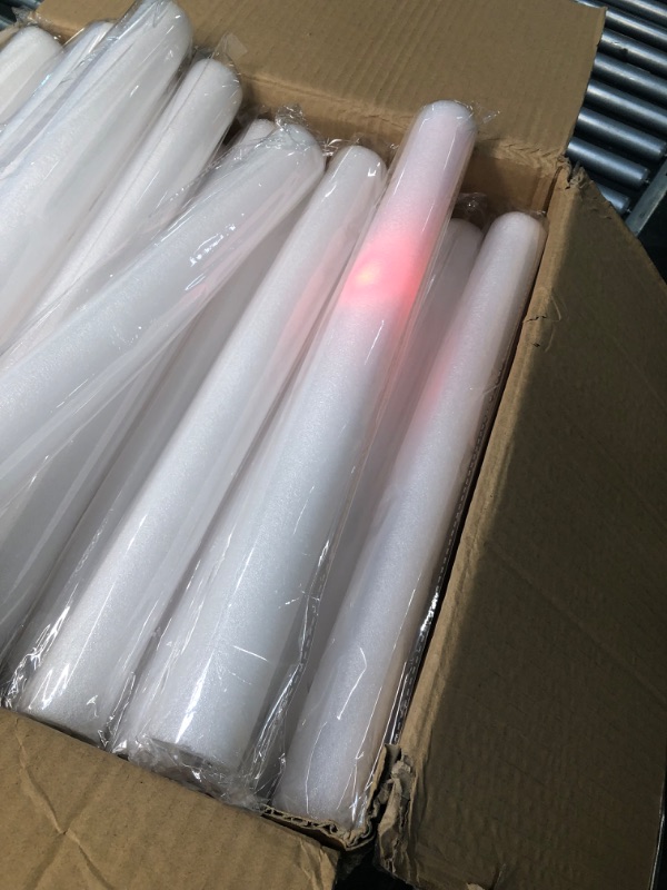 Photo 1 of Foam Glow Sticks Bulk 100 PCS 16 Inch Light Up Sticks for Party Glow in The Dark Party Supplies with 3 Modes Colorful Flashing for Wedding Party Birthday Concert Halloween Christmas