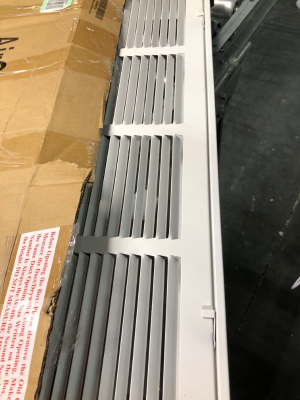 Photo 2 of 24"W x 14"H [Duct Opening Size] Steel Return Air Filter Grille (AGC Series) Detachable Door, for 1-inch Filters, Vent Cover Grill, White, Outer Dimensions: 26 5/8"W X 16 5/8"H for 24x14 Opening Duct Opening Size: 24"x14"