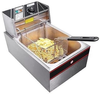 Photo 1 of 6L Electric Countertop Deep Fryer Commercial Basket French Fry Restaurant 2500W
