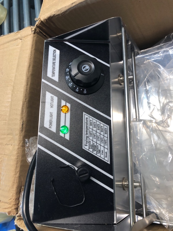 Photo 1 of 6L Electric Countertop Deep Fryer Commercial Basket French Fry Restaurant 2500W
