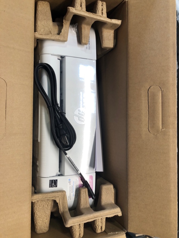Photo 1 of HP DeskJet 3755 Compact All-in-One Wireless Printer - Stone Accent (J9V91A) and Ink-Cartridges - 4 Colors Stone Printer + Standard Ink