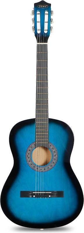 Photo 1 of 
JupiterForce 38" Acoustic Guitar Bundle Kit for Guitar Starter Beginner Music Lovers with Guitar Case, Gig Bag, Strap, Tuner, Pitch Pipe and Pick (Blue)