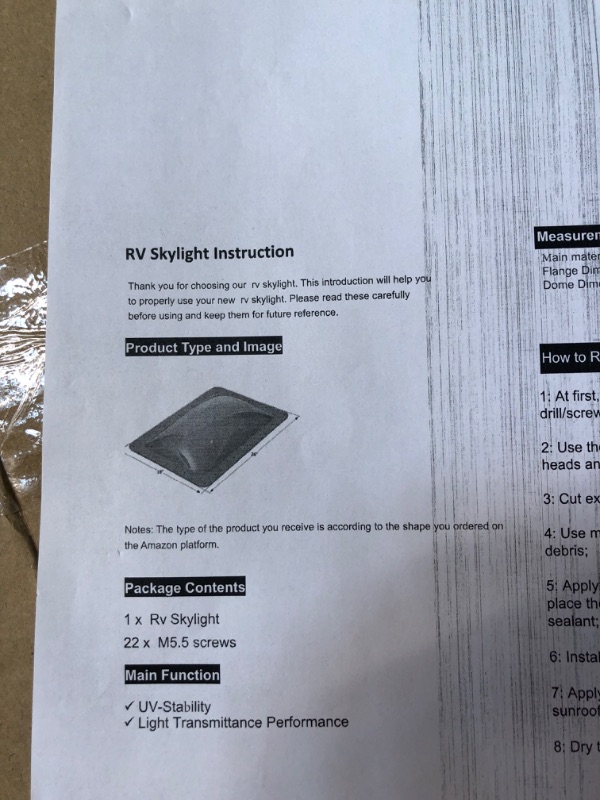 Photo 3 of RV Skylight