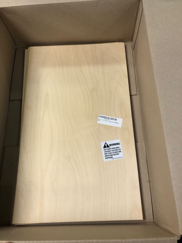 Photo 2 of 3MM 1/8" x 12" x 20" Baltic Birch Plywood - B/BB Grade (6pk) Ready for Glowforge Laser Printers - Perfect for Arts and Crafts, School Projects and DIY Projects 1/8" x 12" x 20" 6pk