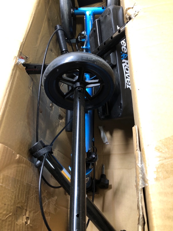 Photo 1 of KneeRover Economy Knee Scooter Steerable Knee Walker Crutch Alternative with Dual Braking System in Metallic Blue