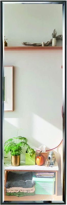 Photo 1 of 14x48 Inch Full Length Mirror Wall Mounted, Large Body Door Mirror with Rectangular Framed for Bedroom Bathroom Living Room Decor, Black