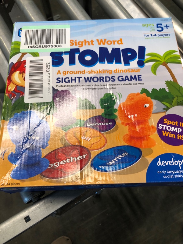 Photo 2 of Sight Word Stomp!, Educational Indoor Games, Preschool Alphabet ,Toddler Brain Toys, Toddler Preschool Learning, 114 Pieces, Age 5+