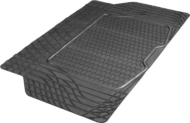 Photo 1 of Armor All 78919 Heavy-Duty Rubber Trunk Cargo Liner Floor Mat Trim-to-Fit for Car, SUV, SUV and Trucks, Black