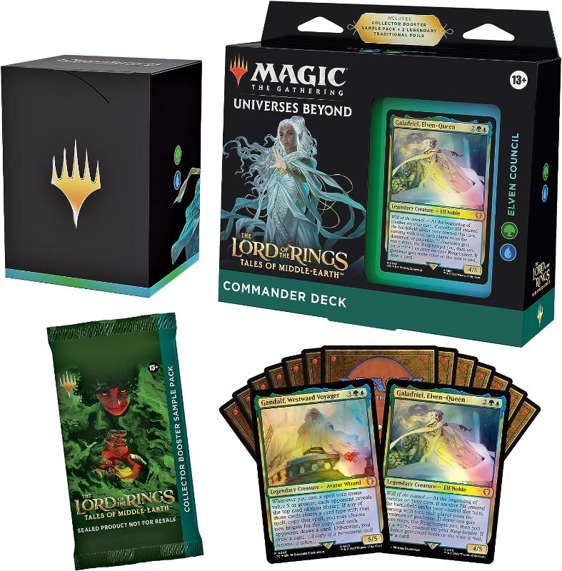 Photo 1 of Magic: The Gathering The Lord of The Rings: Tales of Middle-Earth Commander Deck 3 + Collector Booster Sample Pack