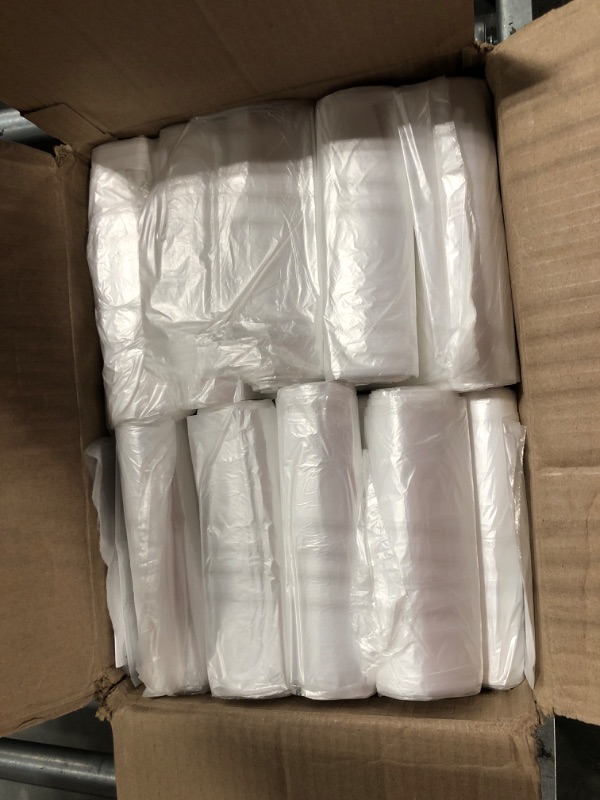 Photo 3 of Aluf Plastics-SCR-303710C 20-30 Gallon Trash Bags - (Commercial 500 Pack) - Source Reduction Series Value High Density 10 Micron Gauge (equiv) - Intended for Home, Office, Bathroom, Paper, Styrofoam,Clear 500 Count (Pack of 1)