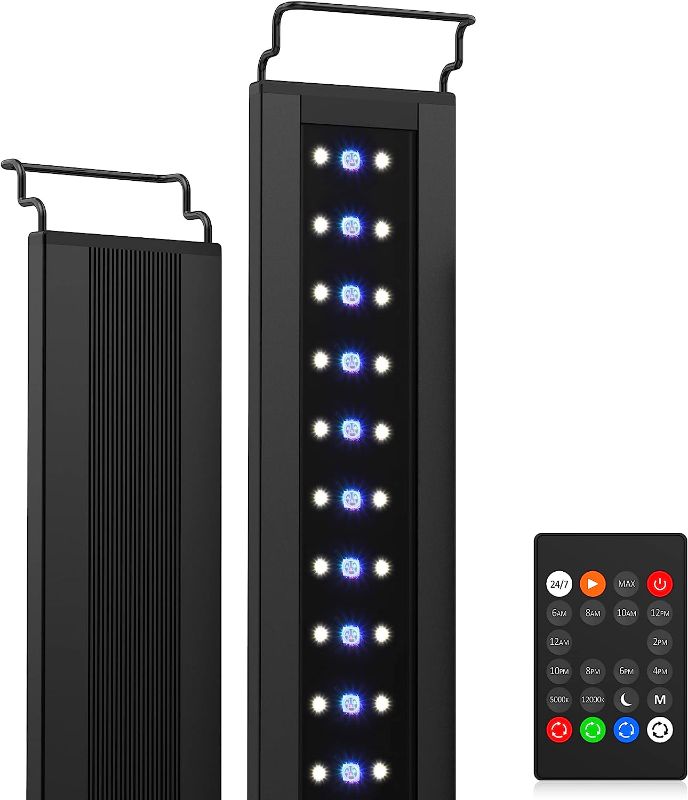 Photo 1 of NICREW C10 24/7 LED Aquarium Light for Plants, 30-36 Inches, 19W, Full Spectrum Fish Tank Light with Timer, Brightness Adjustable