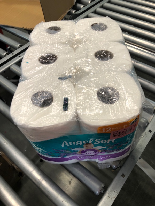 Photo 1 of Angel Soft® Toilet Paper with Fresh Lavender Scented Tube, 12 Mega Rolls = 48 Regular Rolls, 2-Ply Bath Tissue