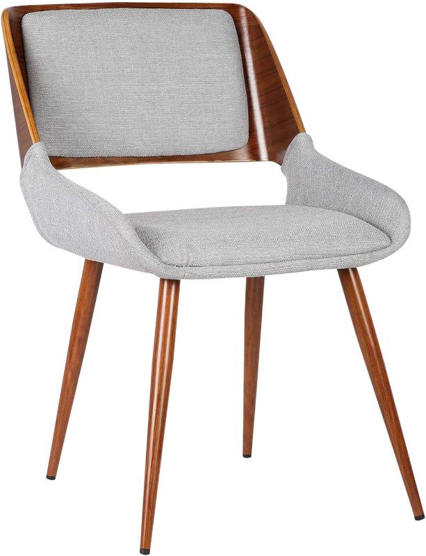 Photo 1 of 
Armen Living Panda Dining Chair in Grey Fabric and Walnut Wood Finish & Butterfly Dining Chair in Charcoal Fabric and Walnut Wood Finish