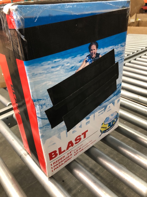 Photo 2 of AIRHEAD Blast Towable Tube for Boating with 1-4 Rider Options 1 Rider + Tow Rope 60ft