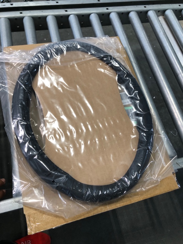 Photo 3 of Car Pass Classical Leather Automotive Universal Steering Wheel Covers,Universal Fit for Suvs,Trucks,Sedans,Cars,Vans(Black) Pure Black