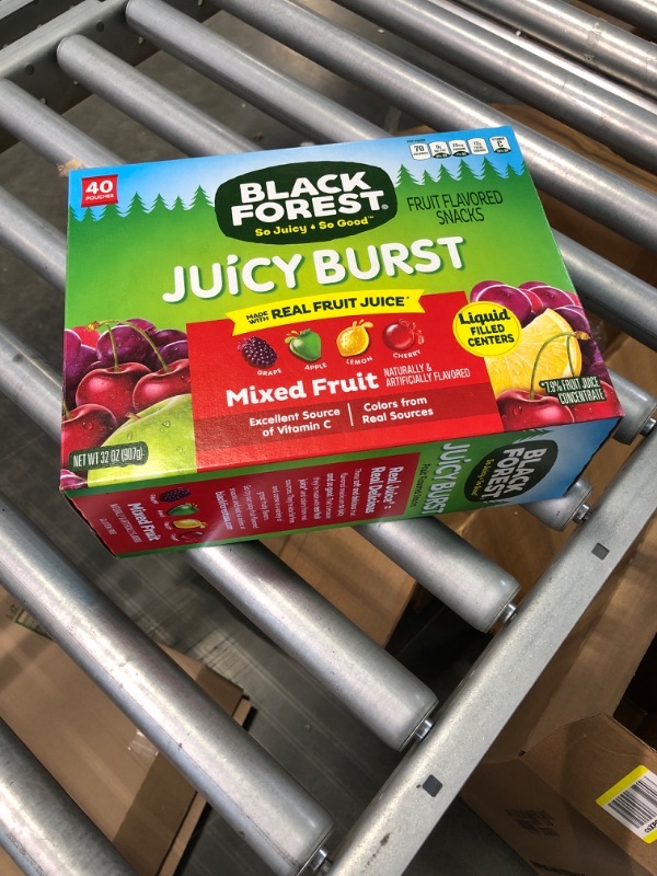 Photo 2 of Black Forest Juicy Burst Fruit Snacks, Mixed Fruit, 32 Ounce, 40 0.8oz Pouches Mixed Fruit 1 Count (Pack of 40)