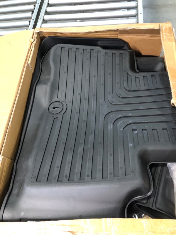 Photo 3 of AUSIER All Weather Floor Mats Compatible with 2020-2023 Hyundai Palisade, 2023 2022 2021 2020 Palisade 3 Row TPE Custom Fit Bench and Bucket Seats Car Floor Liner Full Set