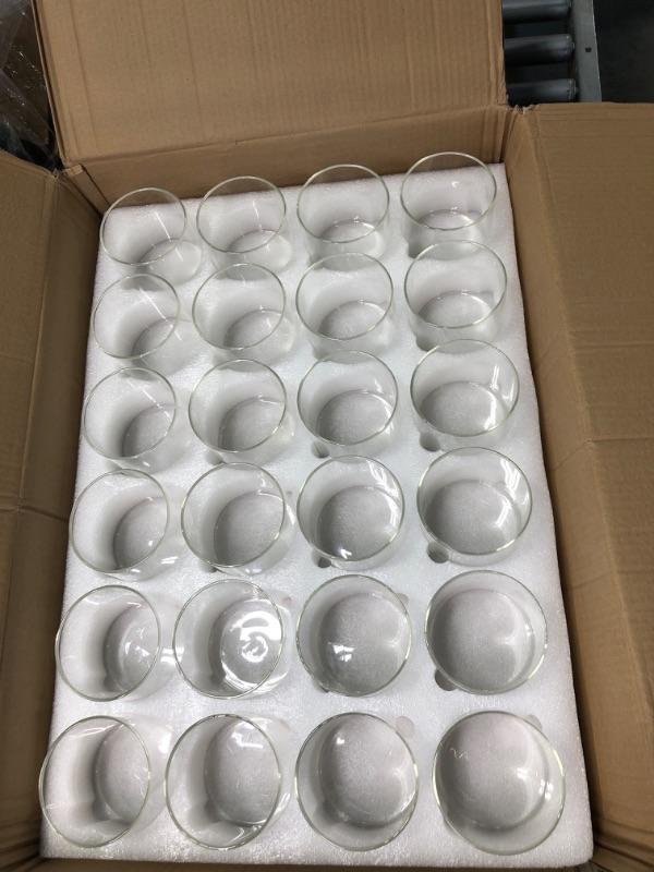 Photo 3 of 24 Pack Glass Cylinder Vases Clear Flower Vase Floating Candle Holders Centerpiece Vases for Table Home Wedding Decorations Formal Dinners (4 x 4 Inch)