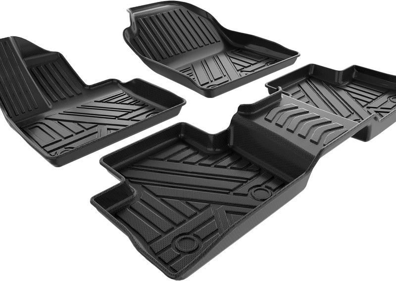 Photo 1 of ASLONG 5 Seat Car Floor Mats Fit for 2019 2020 2021 2022 2023 Toyota RAV4 Weather Floor Mat Liners 1st & 2nd Row Liner? Front & Rear Full Set Black