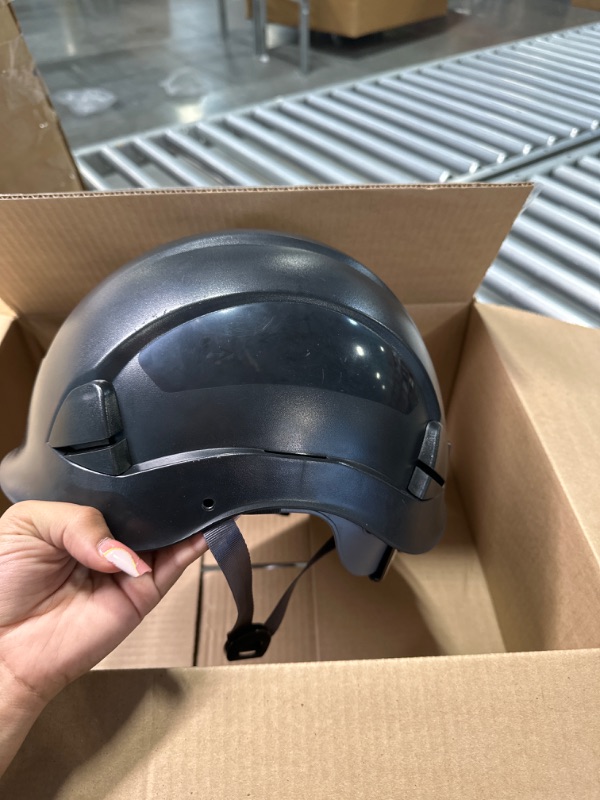 Photo 2 of Malta Dynamics Fall Protection Safety Helmet for Construction, with Air Vents and Adjustable Head Band, Lightweight Work Helmet for Safety and Protection Helmet Only Black