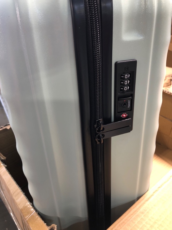 Photo 3 of 
GinzaTravel 20inch Luggage with TSA Locks, Expandable, and Friction-Resistant in Wathet - carry on Spinner Suitcases
