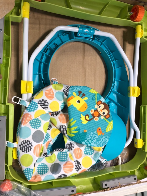 Photo 2 of Bright Starts Giggling Safari Walker with Easy Fold Frame for Storage, Ages 6 Months +