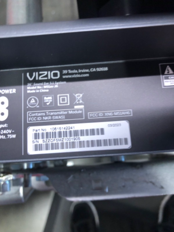 Photo 5 of VIZIO M-Series 5.1 Premium Sound Bar with Dolby Atmos, DTS:X, Bluetooth, Wireless Subwoofer, Voice Assistant Compatible, Includes Remote Control - M51ax-J6 Wireless Subwoofer Virtual Atmos 5.1