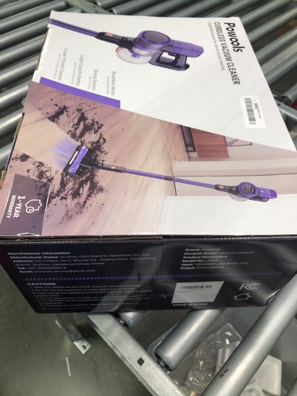 Photo 2 of Powools 25kpa Cordless Vacuum Cleaner - Stick Vacuum Cleaner by VacLife High Power w/Long Battery Life, Portable Household Vacuum Cleaner for Carpet and Floor, 6-in-1 Wireless Vacuum, Purple (PL8732)