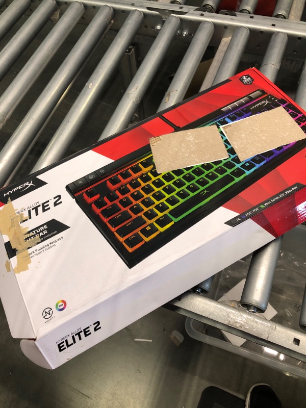 Photo 2 of HyperX Alloy Elite 2 – Mechanical Gaming Keyboard, Software-Controlled Light & Macro Customization, ABS Pudding Keycaps, Media Controls, RGB LED Backlit, Linear Switch, HyperX Red
