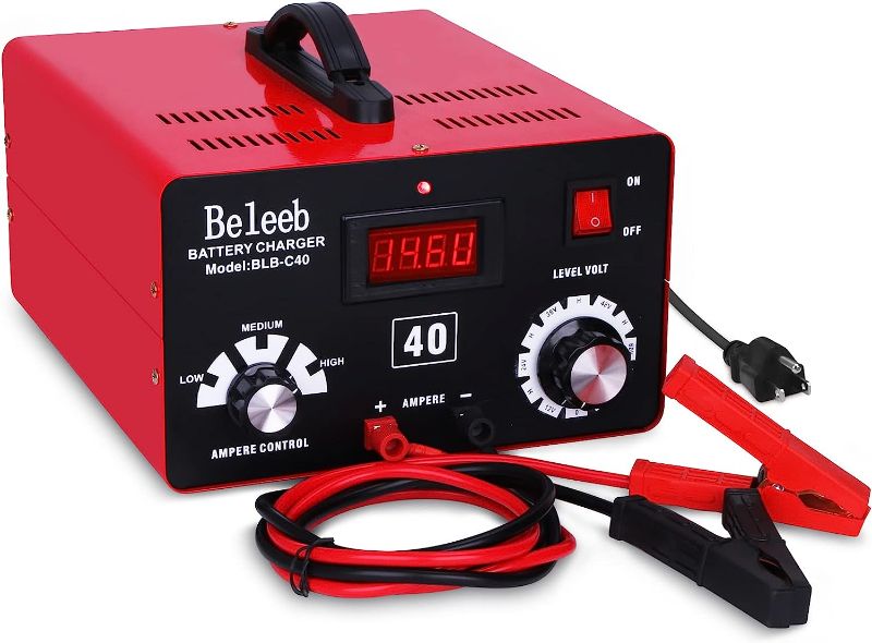 Photo 1 of Beleeb C40 Adjustable Battery Charger 12V 24V 36V 48V 60V 72V, Pulses of High-Voltage Battery Desulfator Maintainer with Smart Chip for Lead-Acid LiFePO4 Batteries
