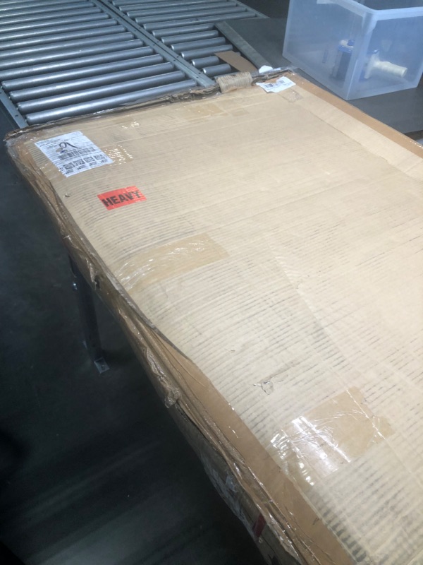 Photo 1 of AMBEE21 Washington Queen Metal Bed Frame with Headboard and Footboard/Heavy Duty/Non-Squeak/Easy Assembly/Solid Sturdy Metal Slat/Black/No Box Spring Needed/Mattress Foundation
