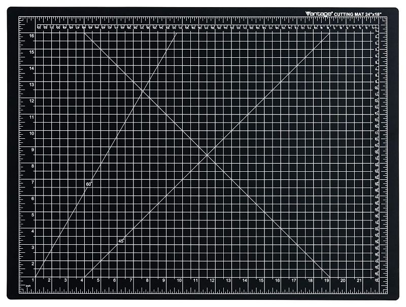 Photo 1 of Dahle Vantage 10672 Self-Healing Cutting Mat, 18"x24", 1/2" Grid, 5 Layers for Max Healing, Perfect for Crafts & Sewing, Black
