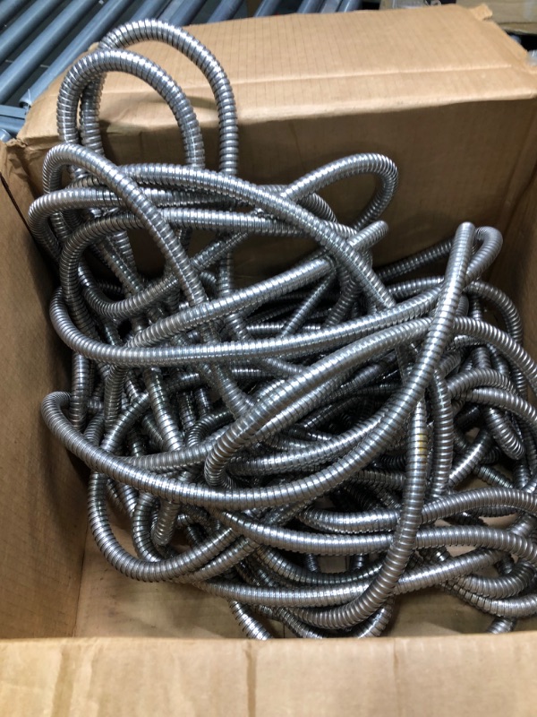 Photo 4 of 75ft Garden Hose Made by Metal with Super Tough and Soft Water Hose, Household Stainless Steel Hose, Durable Metal Hose with Adjustable Nozzle, No Kinks and Tangles, Easy to Store with Storage Strap