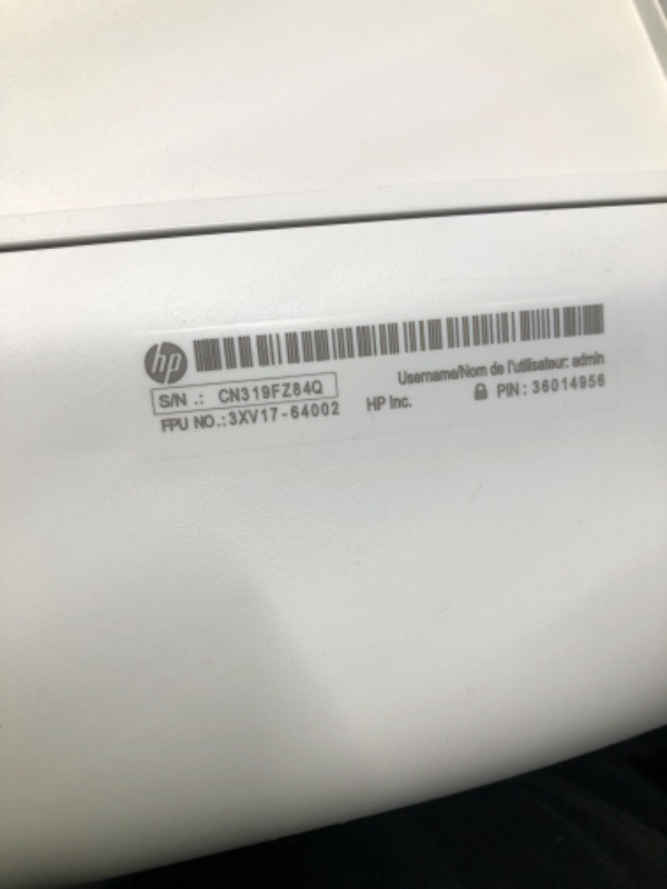 Photo 5 of HP DeskJet 2755e Wireless Color All-in-One Printer with bonus 6 months Instant Ink (26K67A), white