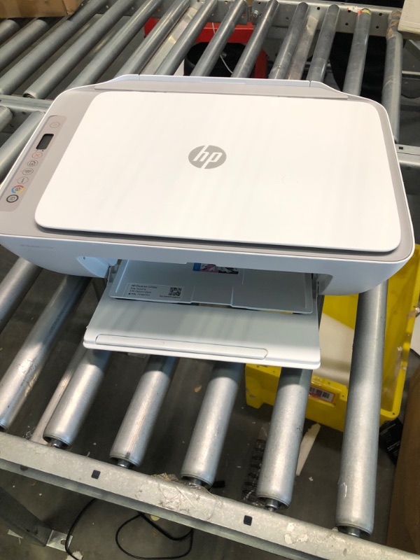 Photo 1 of HP DeskJet 2755e Wireless Color All-in-One Printer with bonus 6 months Instant Ink (26K67A), white