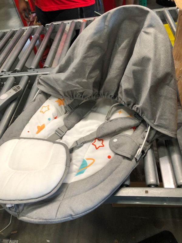 Photo 1 of Grey Electronic Rocking Cradle Crib