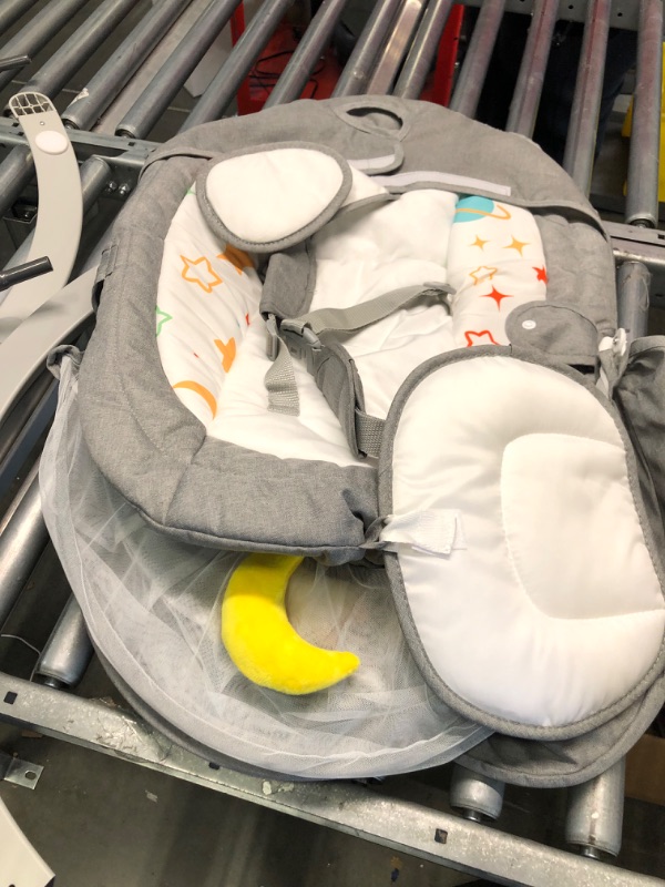 Photo 1 of Grey Electronic Rocking Cradle Crib