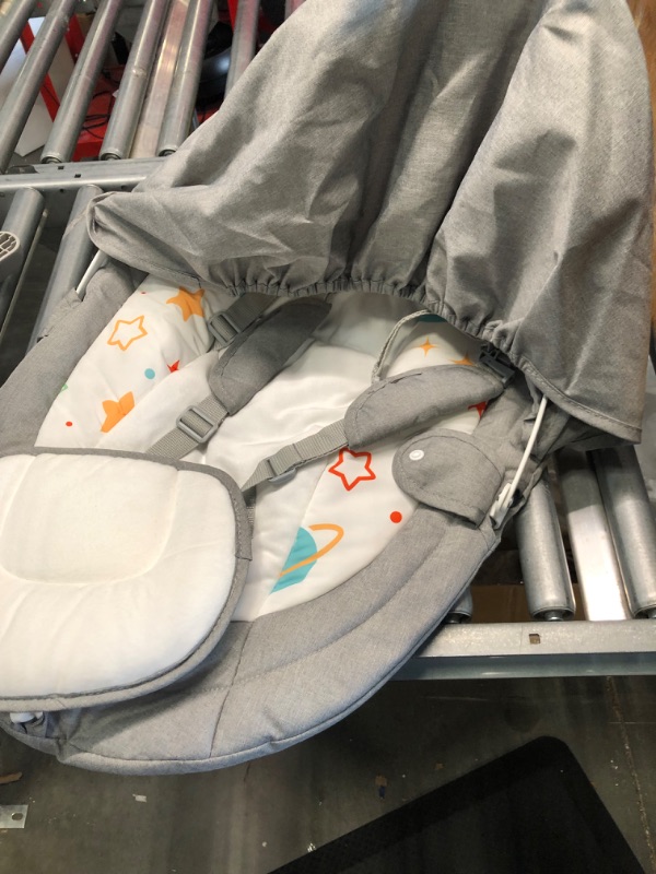 Photo 1 of Grey Electronic Rocking Cradle Crib