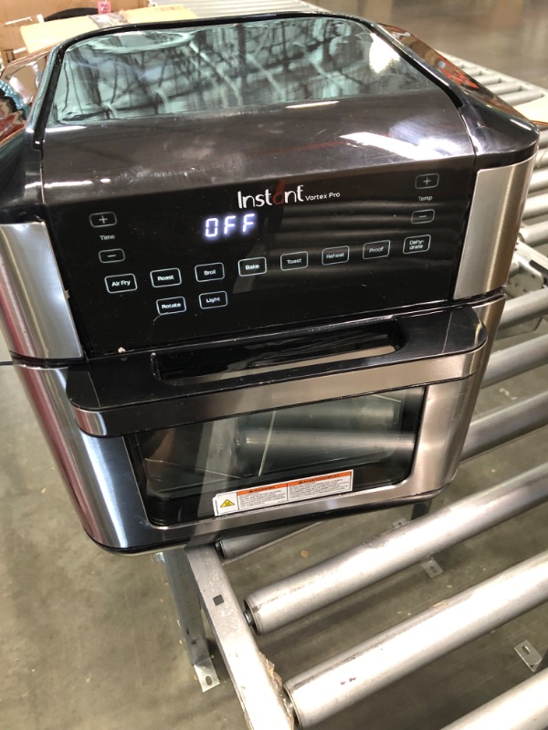 Photo 1 of Instant Pot Vortex Pro 10 Quart Air Fryer, 9-in-1 Rotisserie and Convection Oven, Roast, Bake, Dehydrate and Warm, with EvenCrisp Technology, Free App with over 1900 Recipes, 1500W, Stainless Steel
