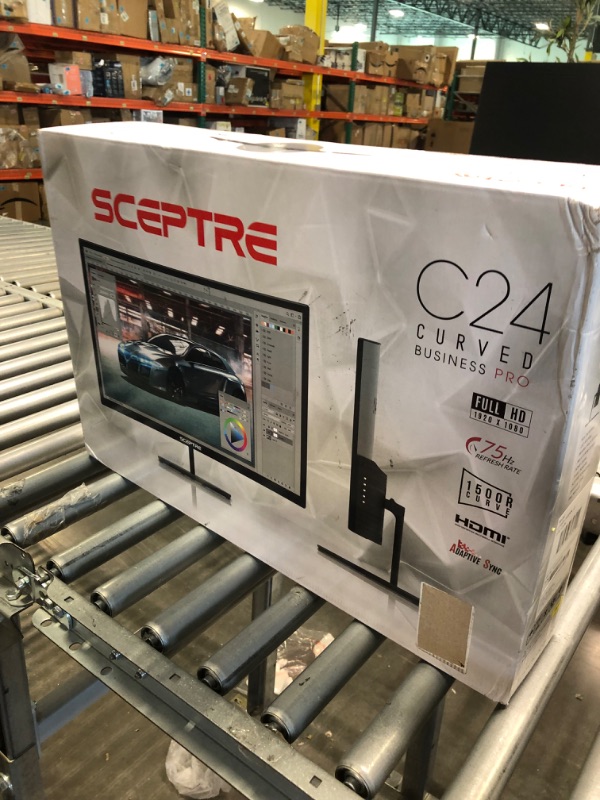 Photo 2 of Sceptre Curved 24-inch Gaming Monitor 1080p R1500 98% sRGB HDMI x2 VGA Build-in Speakers, VESA Wall Mount Machine Black (C248W-1920RN Series)
