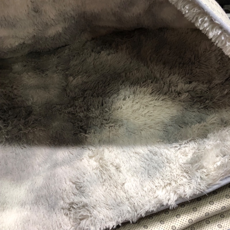Photo 3 of AMTOVO Shag Area Rugs for Bedroom, Tie-Dyed Light Grey Fluffy Rug Plush Living Room Carpet 8 x 10 Feet, Indoor Modern Plush Area Rugs, Fuzzy Nursery Shaggy Rugs for Kids Room 8 x 10 Feet Tie-dyed Light Grey