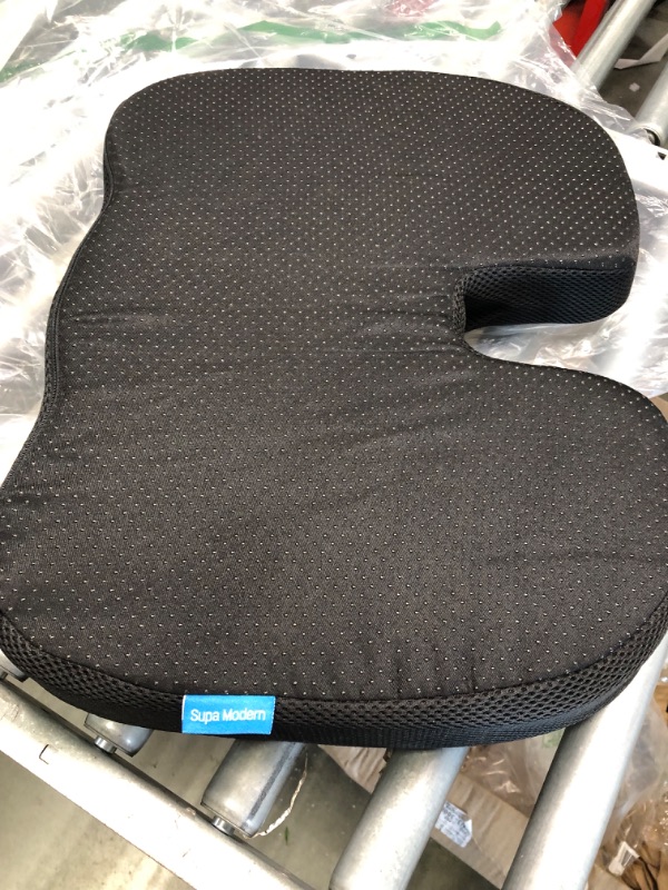 Photo 2 of Orthopedic Seat Cushion for Office, Coccyx Memory Foam Seat Cushion for Hip Sciatica Pain Relief, for Car Wheelchair Desk, Ventilated Non-Slip Portable Designed?Black?
