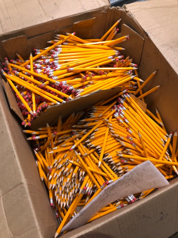 Photo 3 of Madisi Wood-Cased #2 HB Pencils, Yellow, Pre-sharpened, Bulk Pack, 576 pencils in box