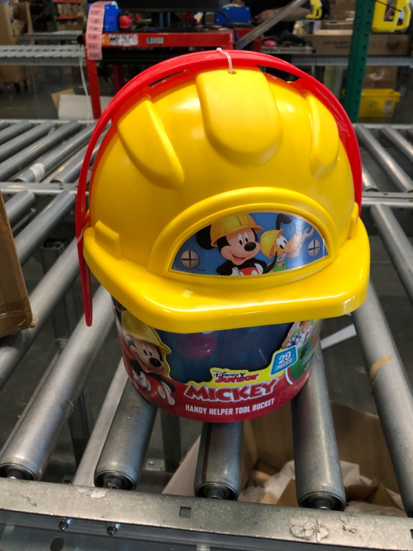 Photo 1 of Disney Junior Mickey Mouse Handy Helper Tool Bucket Construction Role Play Set, 25-pieces, by Just Play