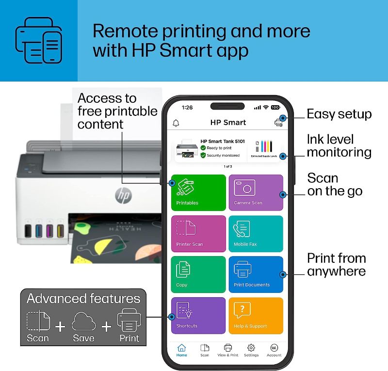 Photo 11 of Smart Tank 5101 Wireless All-In-One Supertank Inkjet Printer with up to 2 Years of Ink Included