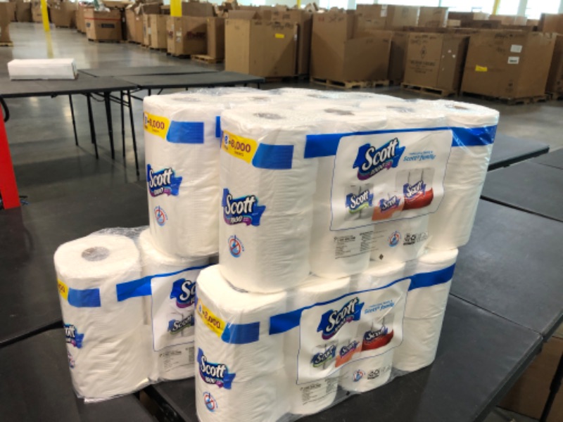 Photo 3 of Scott Trusted Clean Toilet Paper, 32 Regular Rolls, Septic-Safe Toilet Tissue, 1-Ply Rolls- 8 Count (Pack of 4)