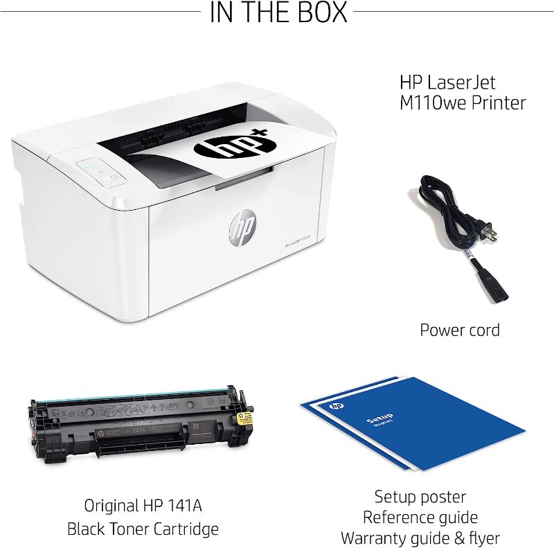 Photo 7 of HP LaserJet M110we Wireless Black and White Printer with HP+ and Bonus 6 Months Instant Ink (7MD66E) New Version: HP+, M110we